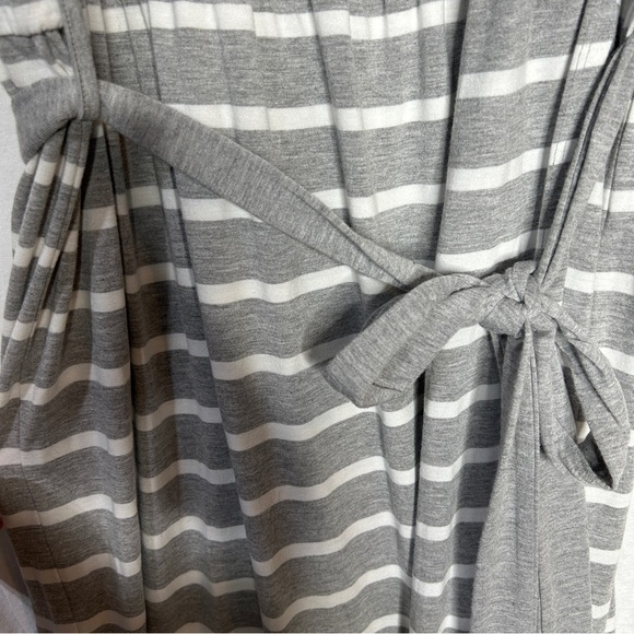 Maurices Stripe Tulip Hem Maxi Dress XXL gray and white - Picture 4 of 8